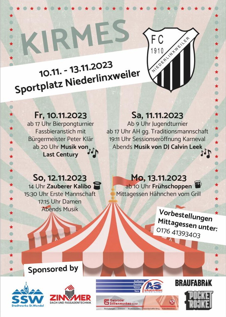 Flyer zur Kirmes 2023